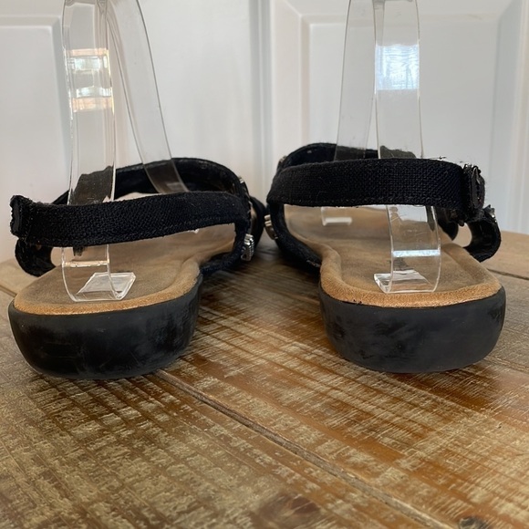 Minnetonka Silvie Slingback Sandals Black Size 10 - Picture 6 of 10
